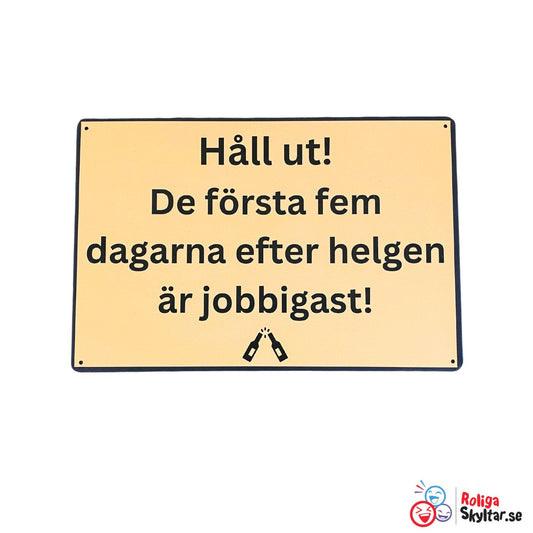 Håll ut! De första fem dagarna efter helgen är jobbigast!